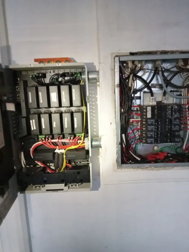 Electrical panel upgrade completed for Security Camera Wiring in Alamo